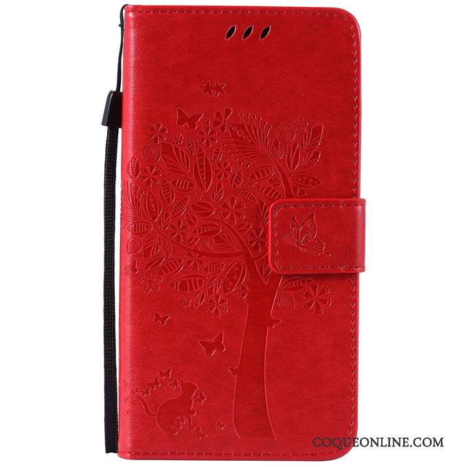 Lg Nexus 5x Étui En Cuir Coque De Téléphone Silicone Rouge Clamshell Protection