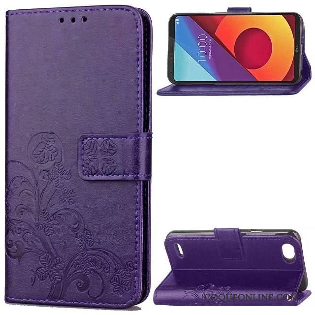 Lg Q6 Coque Étui Housse Protection Étui En Cuir Créatif Téléphone Portable Violet