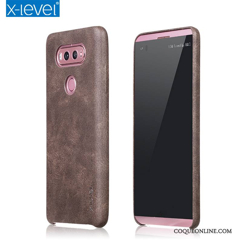 Lg V20 Coque Foncé Très Mince Nouveau Incassable Vintage Étui Protection