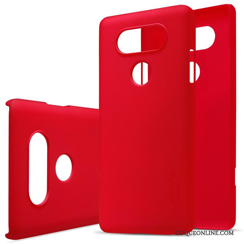 Lg V20 Incassable Rouge Étui Téléphone Portable Protection Membrane Coque