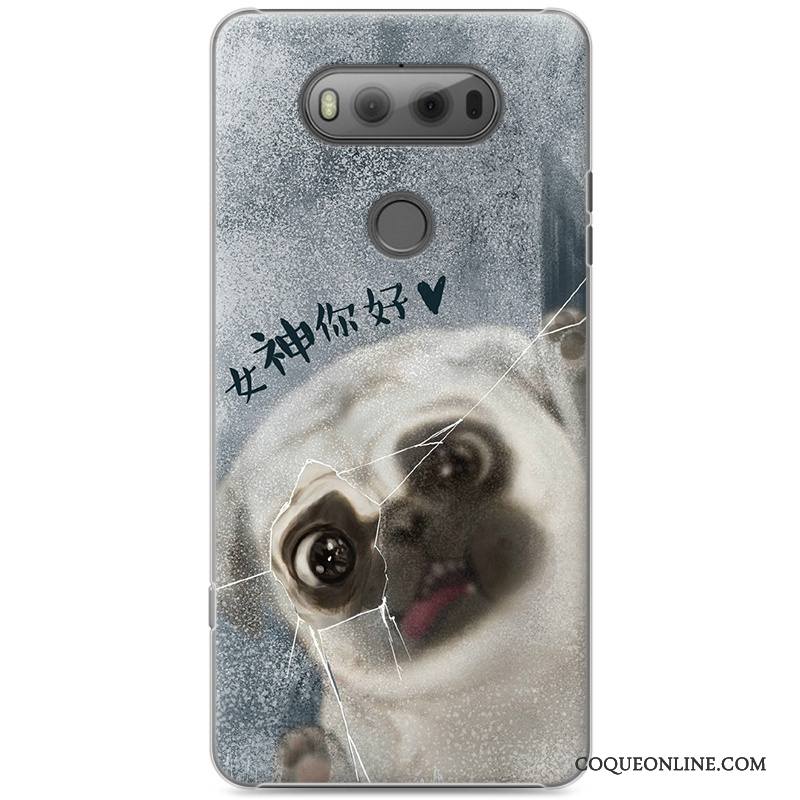 Lg V20 Peinture Coque De Téléphone Incassable Gris Personnalité Très Mince Créatif