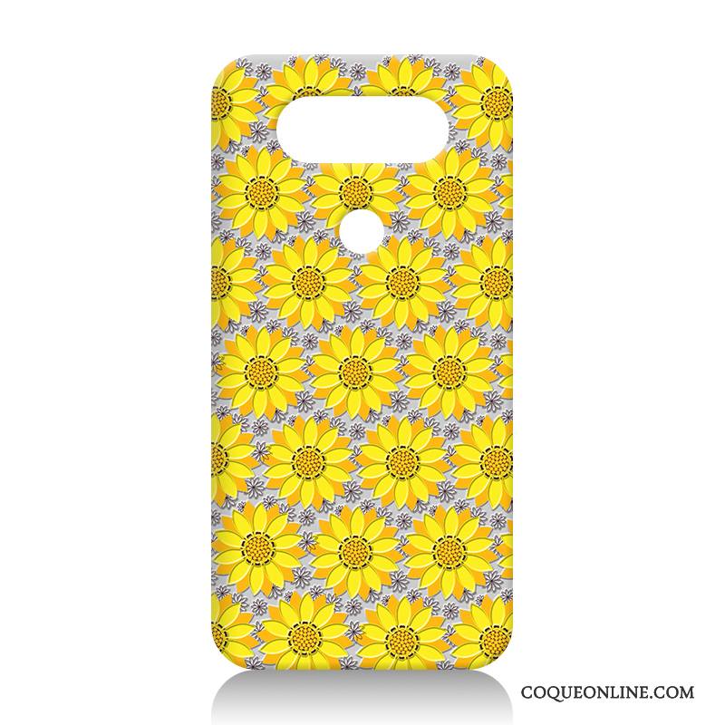 Lg V20 Étui Protection Difficile Nouveau Coque En Silicone Jaune Dessin Animé