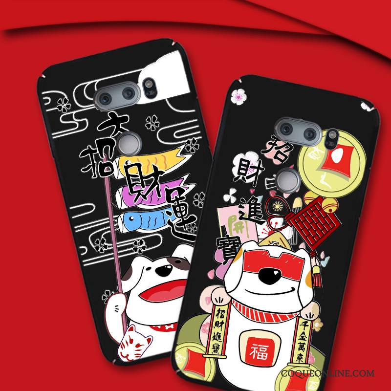 Lg V30 Coque De Téléphone Étui Personnalité Dessin Animé Nouveau Incassable Délavé En Daim