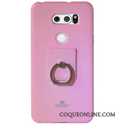 Lg V30 Silicone Très Mince Incassable Or Rose Coque De Téléphone Fluide Doux Protection