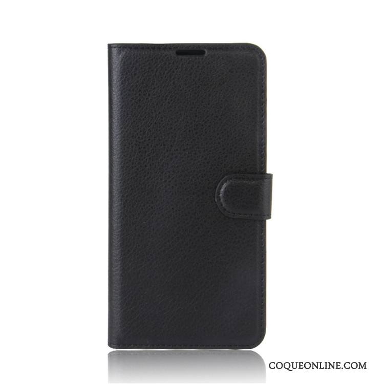 Lg X Power 2 Coque Téléphone Portable Housse Étui Protection Noir Étui En Cuir