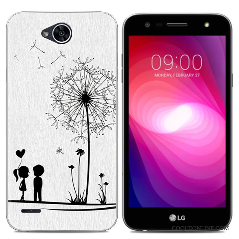 Lg X Power 2 Transparent Téléphone Portable Tendance Blanc Peinture Coque De Téléphone Protection