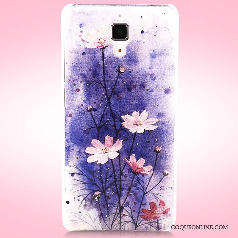 Mi 4 Difficile Peinture Violet Coque De Téléphone Protection Étui Téléphone Portable