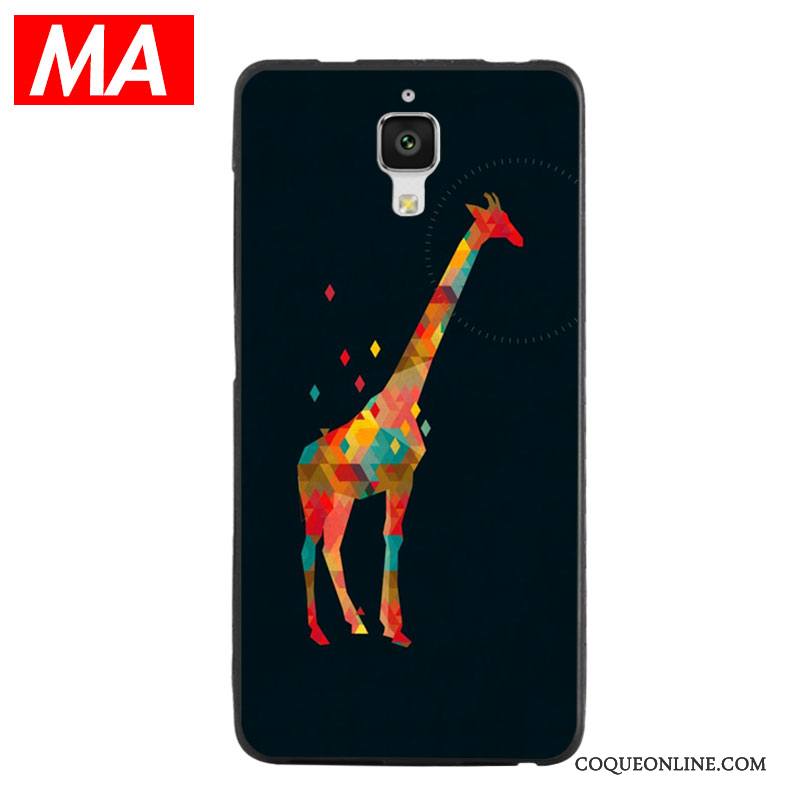 Mi 4 Silicone Fluide Doux Étui Dessin Animé Coque De Téléphone Cerf Protection