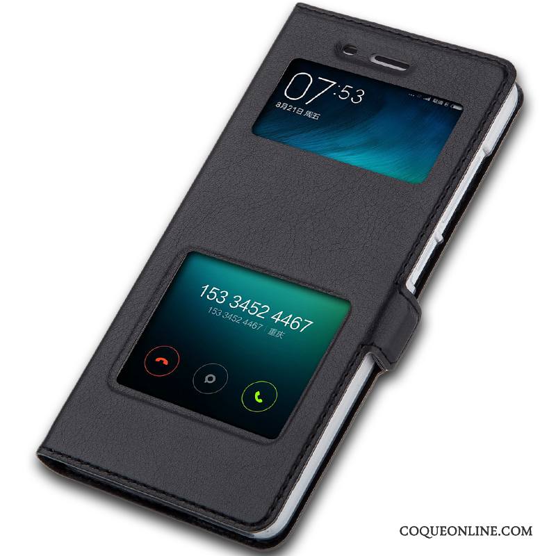 Mi 4 Simple Protection Clamshell Étui En Cuir Tendance Coque De Téléphone Incassable