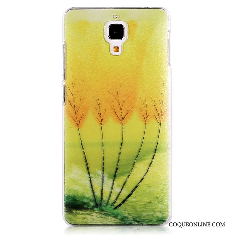 Mi 4 Tendance Légère Peinture Coque De Téléphone Étui Petit Vert