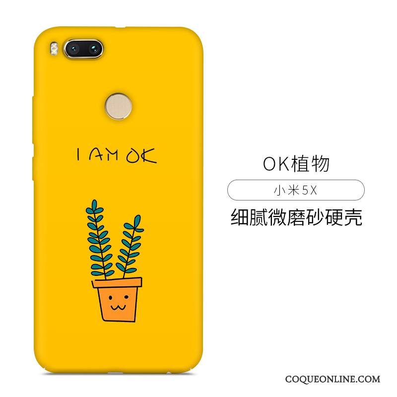 Mi 5x Coque Jaune Tout Compris Incassable Délavé En Daim Difficile Petit Créatif