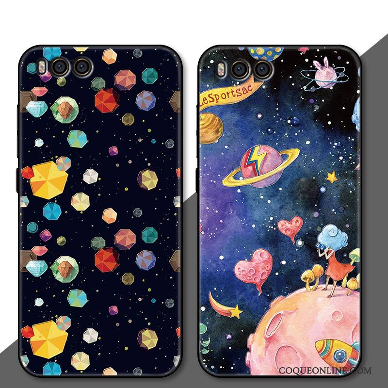 Mi 6 Coque Délavé En Daim Incassable Créatif Ciel Étoilé Protection Multicolore Colorée