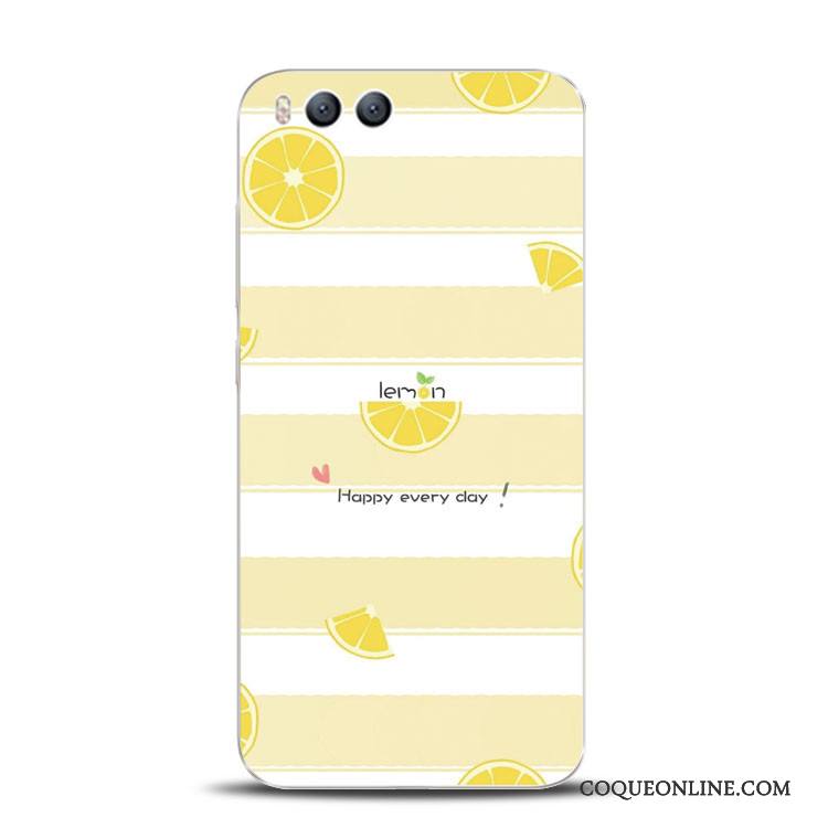 Mi 6 Coque Fluide Doux Citron Jaune Petit Tout Compris Silicone