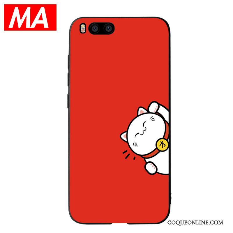 Mi 6 Coque Personnalité Protection Charmant Chat Silicone Sac Fluide Doux