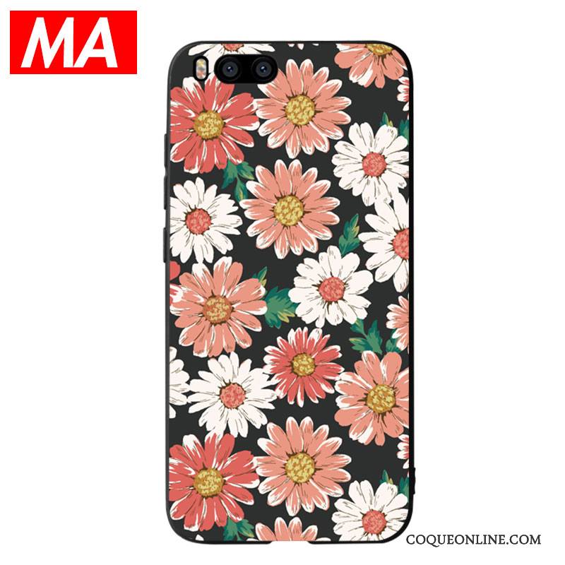 Mi 6 Fluide Doux Personnalité Fleurs Protection Tendance Silicone Coque De Téléphone