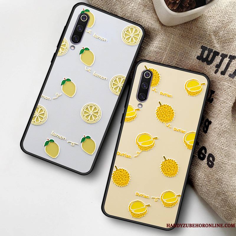 Mi 9 Coque Citron Jeunesse Modèle Fruit Personnalisé Jaune Silicone