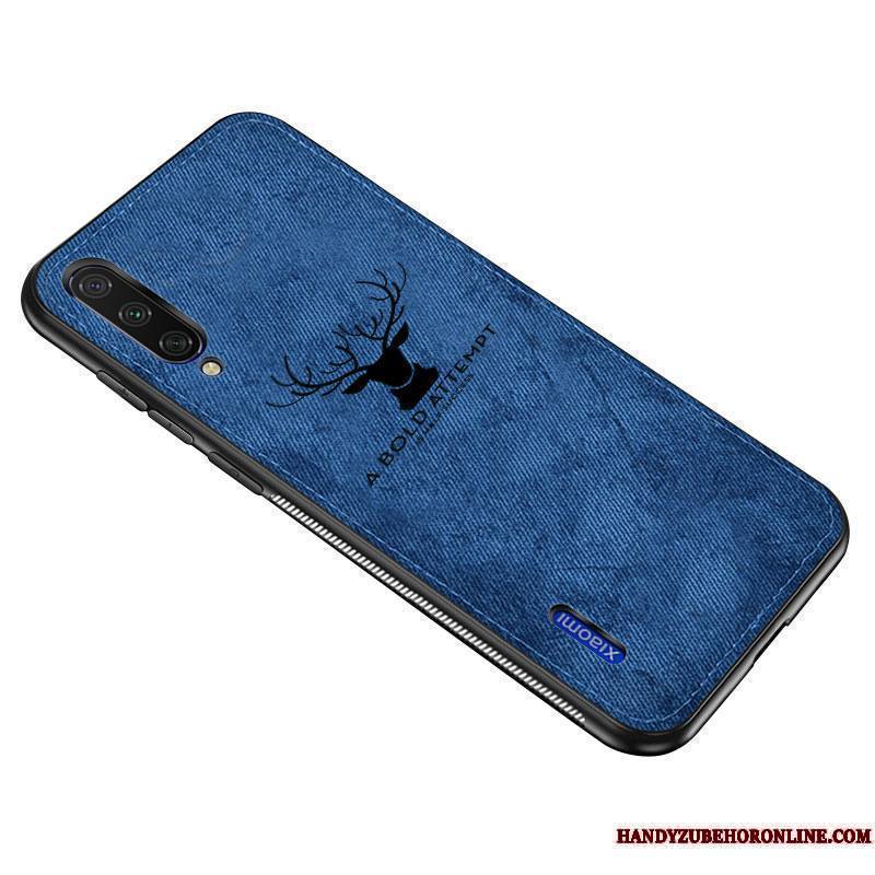 Mi 9 Lite Coque Cerf Bleu Silicone Elk Nouveau Tissu Membrane