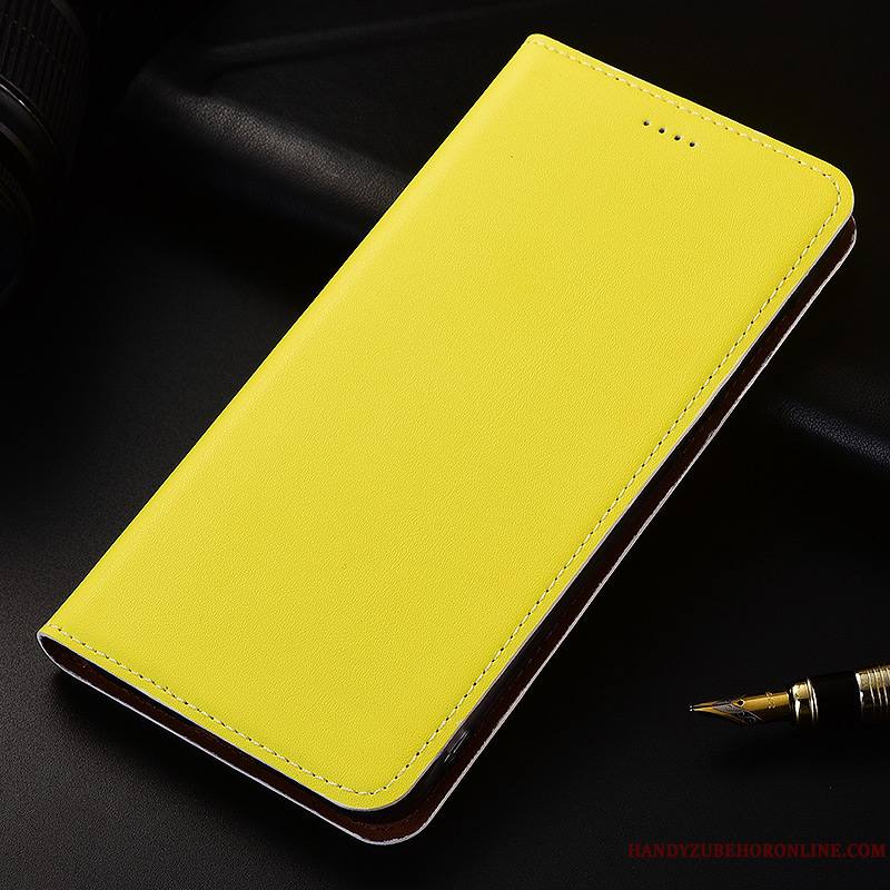 Mi 9 Se Coque Personnalisé Nouveau Étui En Cuir Modèle Clamshell Incassable Jaune