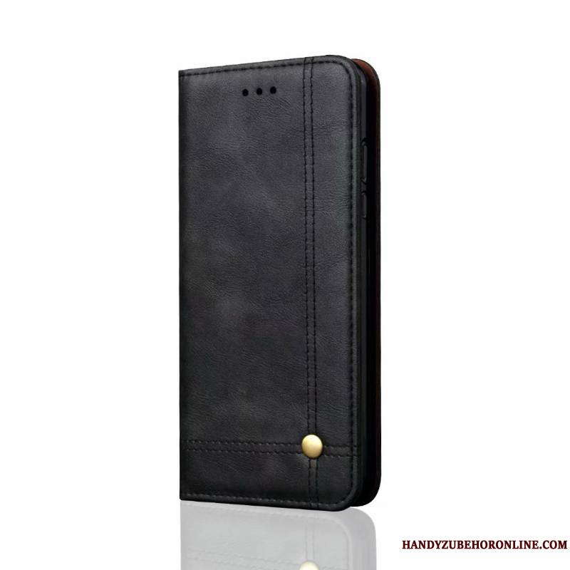 Mi 9 Se Coque Portefeuille Protection Tout Compris Housse Étui Noir Étui En Cuir