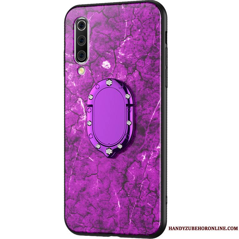 Mi 9 Se Modèle Fleurie Coque De Téléphone Verre Petit Violet Mode