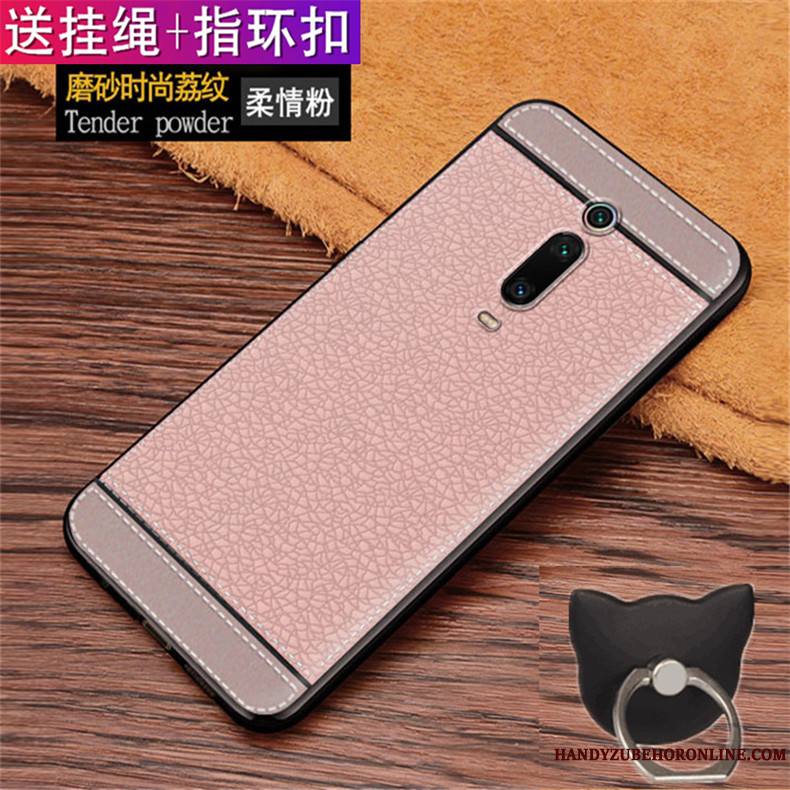 Mi 9t Fluide Doux Modèle Fleurie Silicone Cuir Petit Incassable Coque De Téléphone