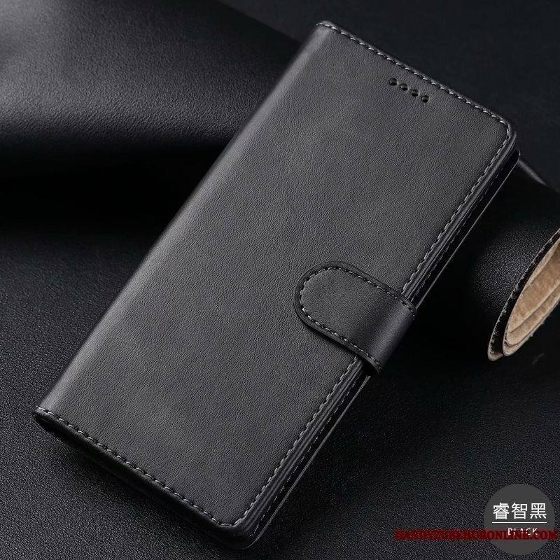 Mi 9t Pro Business Noir Étui En Cuir Protection Tempérer Coque De Téléphone Membrane