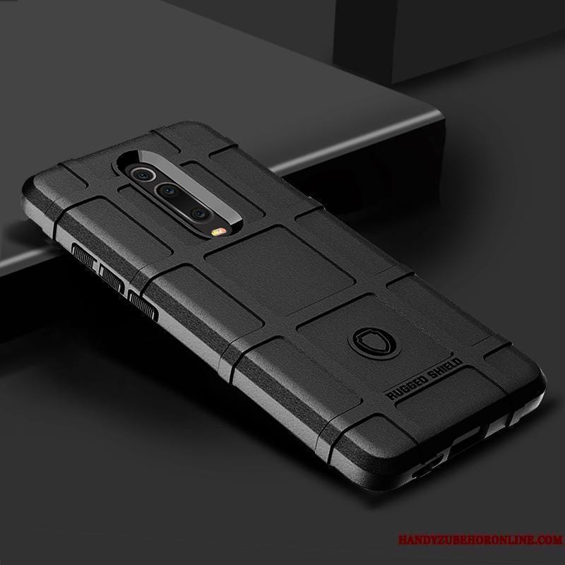 Mi 9t Pro Coque Incassable Téléphone Portable Noir Fluide Doux Petit Protection Rouge