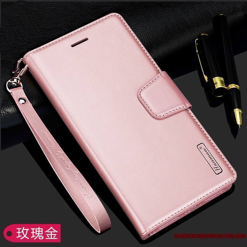 Mi 9t Pro Protection Incassable Étui Étui En Cuir Coque De Téléphone Petit Or Rose