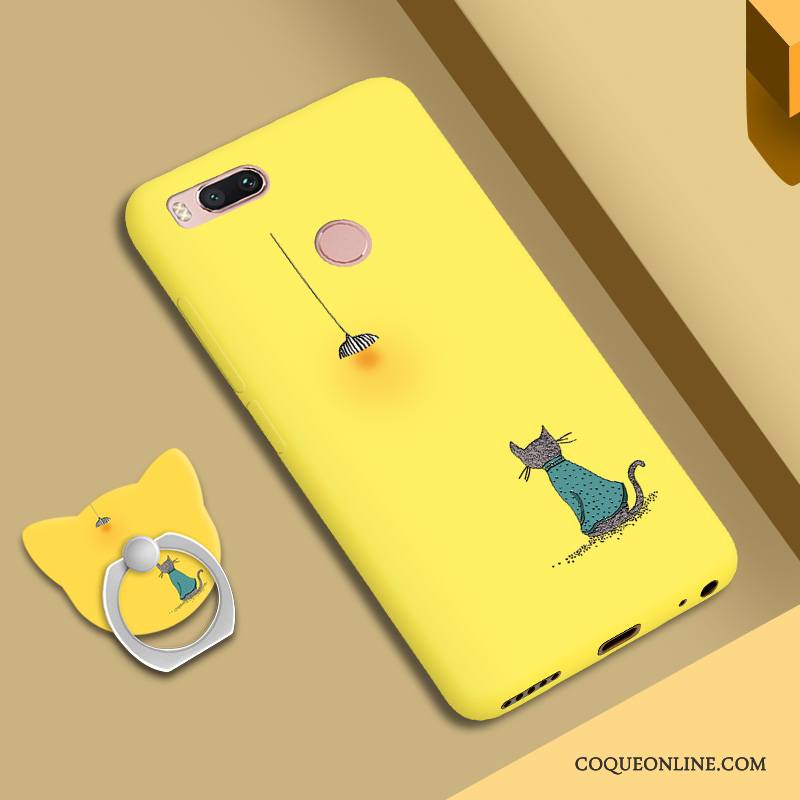 Mi A1 Petit Personnalité Coque Fluide Doux Anneau De Téléphone Tendance