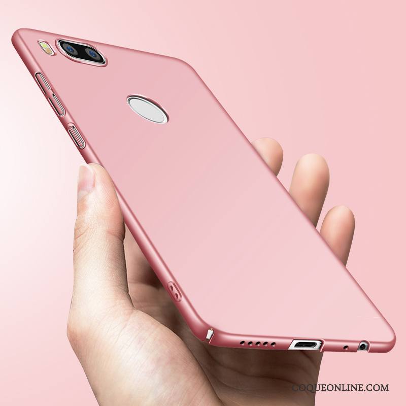 Mi A1 Tempérer Coque De Téléphone Or Rose Petit Incassable Tout Compris Membrane