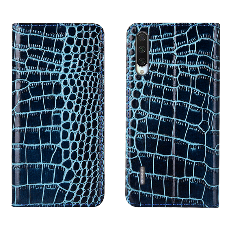 Mi A3 Coque De Téléphone Étui En Cuir Petit Tout Compris Crocodile Protection Modèle Fleurie