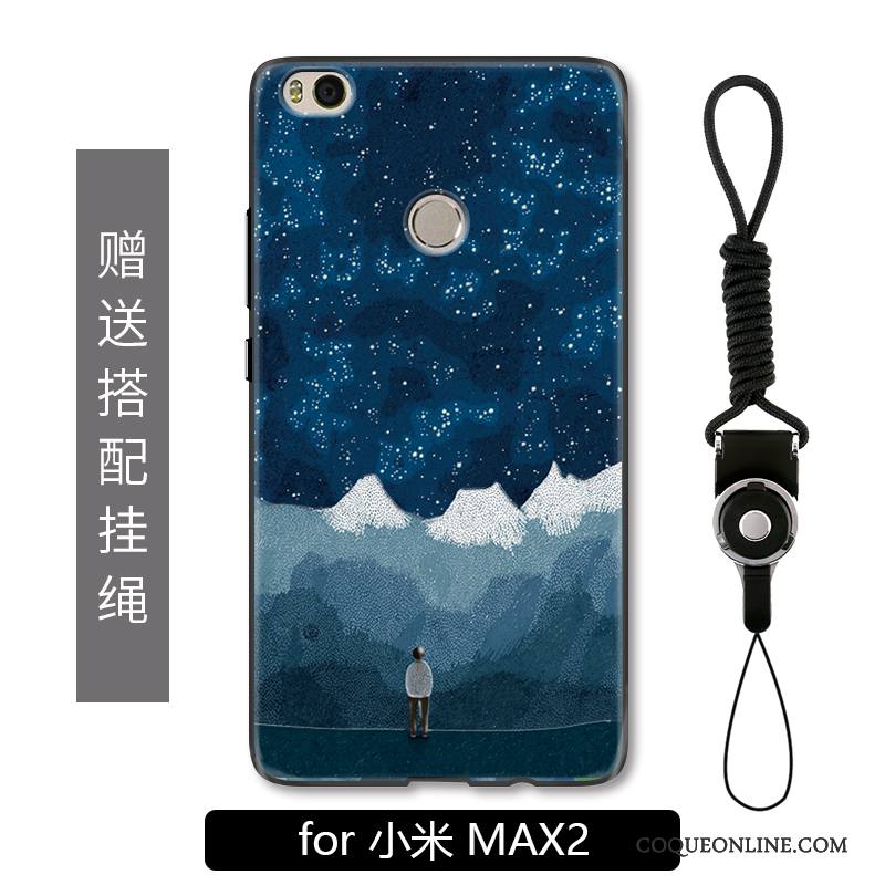 Mi Max 2 Bleu Incassable Créatif Coque De Téléphone Petit Protection Tout Compris