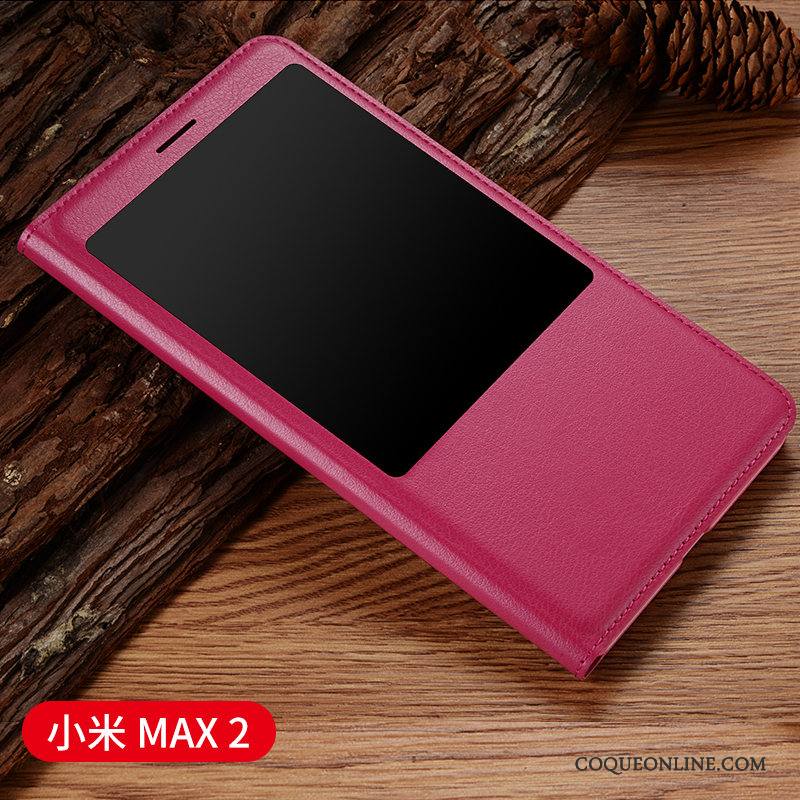 Mi Max 2 Coque Clamshell Protection Étui Petit Incassable Vin Rouge Tout Compris