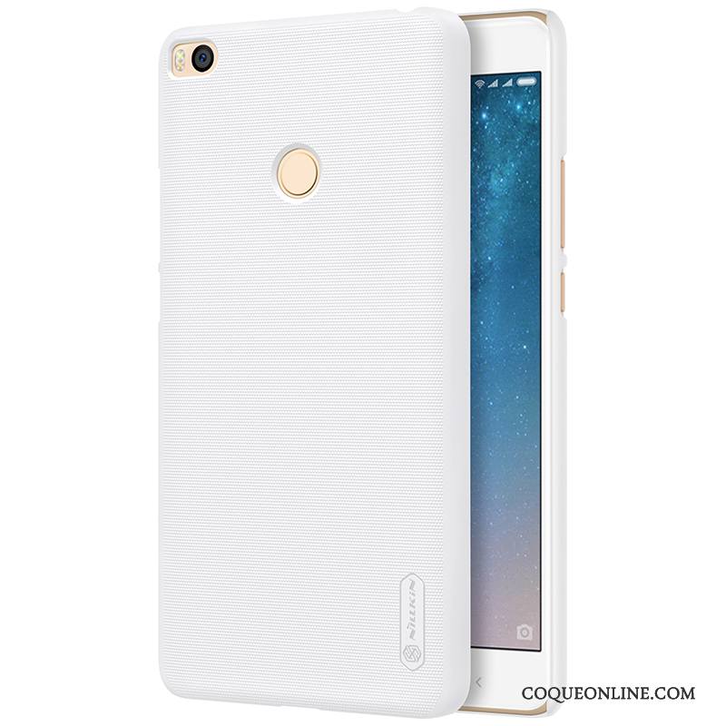 Mi Max 2 Coque De Téléphone Or Étui Blanc Délavé En Daim Téléphone Portable Petit