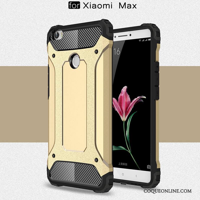 Mi Max 2 Incassable Coque De Téléphone Silicone Étui Délavé En Daim Petit Or