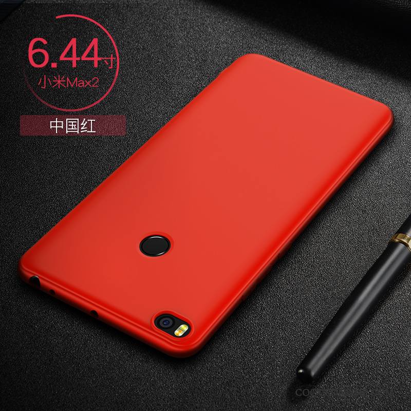 Mi Max 2 Rouge Tout Compris Coque De Téléphone Silicone Très Mince Étui Protection