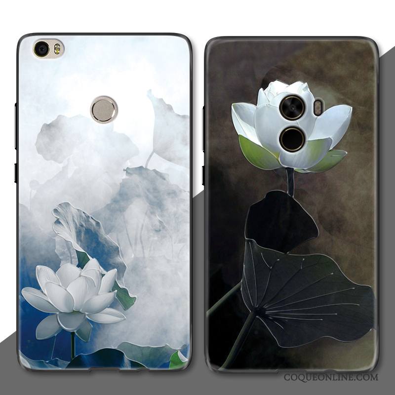 Mi Mix 2 Coque De Téléphone Étui Gaufrage Mode Style Chinois Fleur Simple