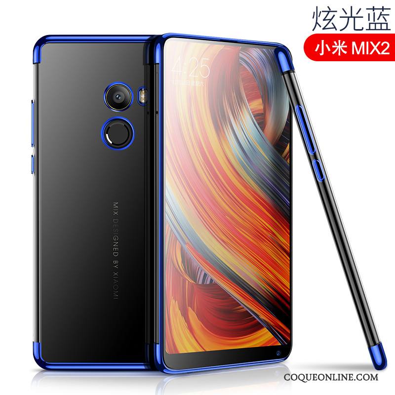 Mi Mix 2 Coque Protection Incassable Créatif Fluide Doux Bleu Personnalité Étui