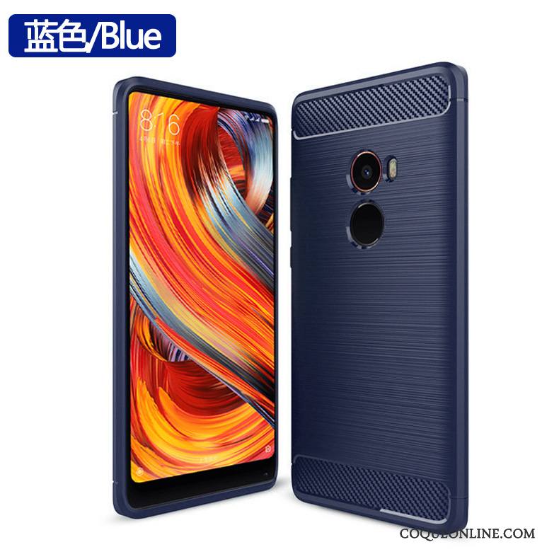 Mi Mix 2 Fluide Doux Coque Étui Incassable Bleu Personnalité Protection