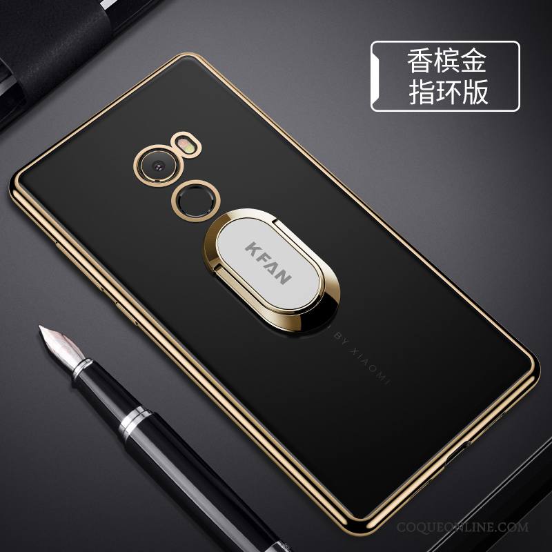 Mi Mix 2 Petit Coque De Téléphone Fluide Doux Protection Or Étui Incassable