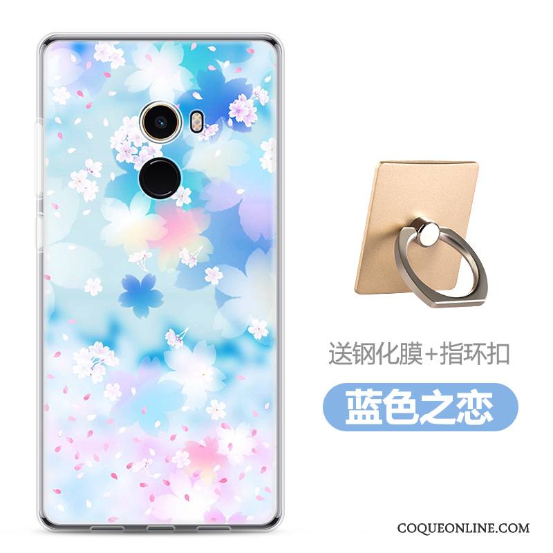 Mi Mix 2 Petit Fluide Doux Incassable Bordure Dessin Animé Charmant Coque De Téléphone