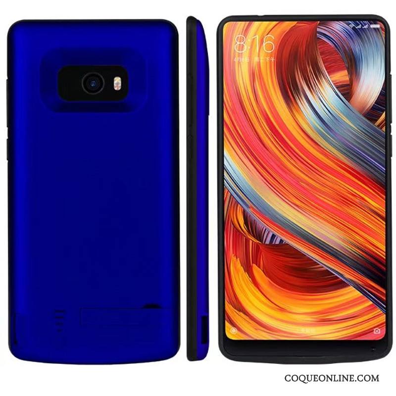 Mi Mix 2 Protection Bleu Coque De Téléphone Petit Métal Étui