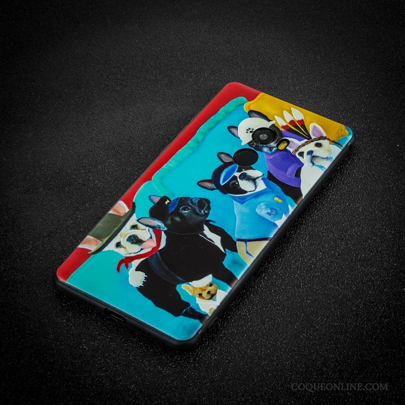 Mi Mix 2 Tendance Coque De Téléphone Fluide Doux Petit Étui Chat Chiens