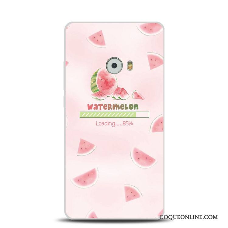 Mi Note 2 Citron Silicone Coque Fluide Doux Gaufrage De Téléphone Rose