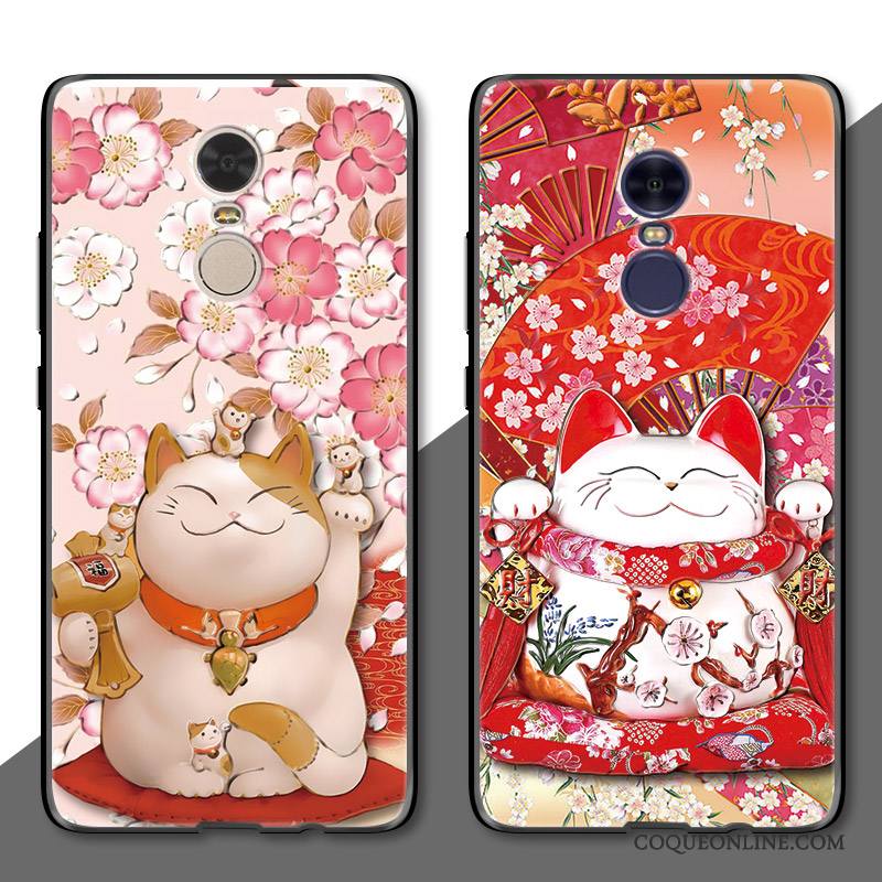 Mi Note 2 Coque De Téléphone Gaufrage Chat De Fête Richesse Dessin Animé Protection