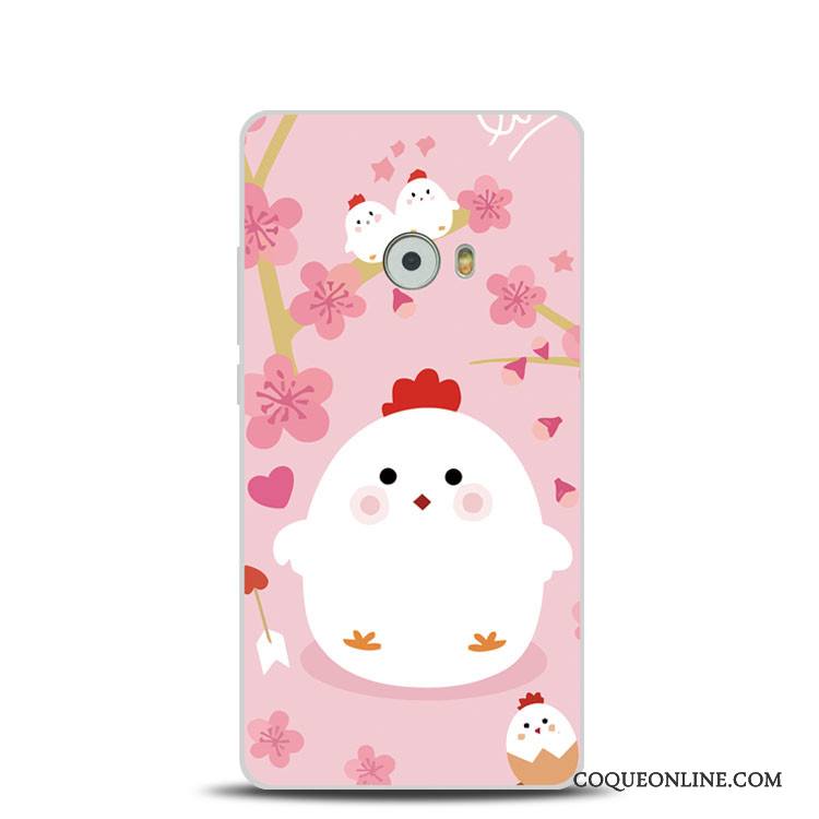 Mi Note 2 Coque De Téléphone Support Petit Fluide Doux Gaufrage Rose Tout Compris