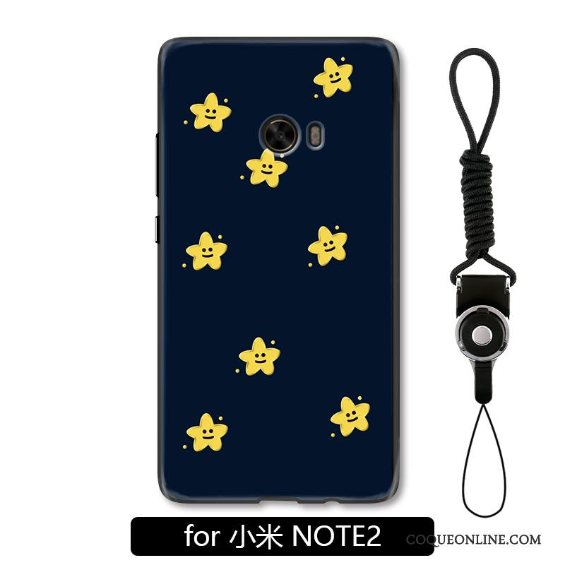 Mi Note 2 Coque Étoile Dessin Animé Protection Personnalité Peinte À La Main Petit Étui