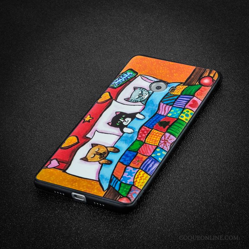 Mi Note 2 Coque Étui Fluide Doux Incassable Créatif Orange Protection Silicone