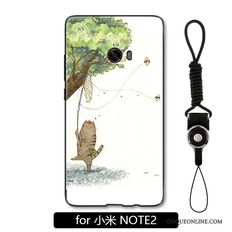 Mi Note 2 Créatif Vert Protection Dessin Animé Chat Coque De Téléphone Squid