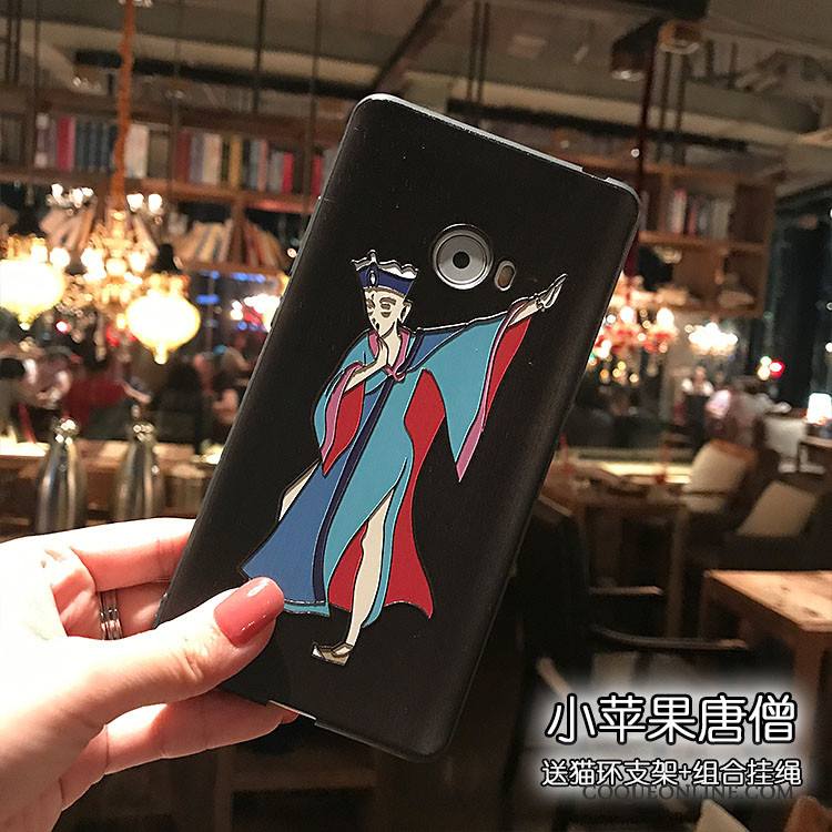 Mi Note 2 Silicone Étui Coque De Téléphone Créatif Dessin Animé Tout Compris Noir